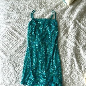 Blue Sparkly Dress Size Medium